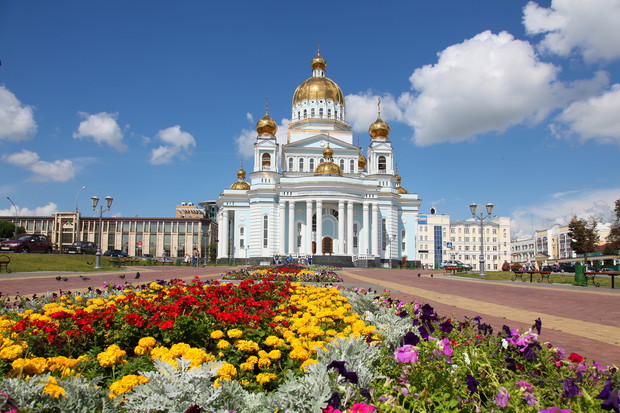 Russia. Mordovia. Saransk. The Cathedral of St Warrior Fedor Ush