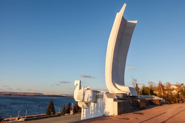 Stella Rook on Volga River Embankment in Samara, Russia