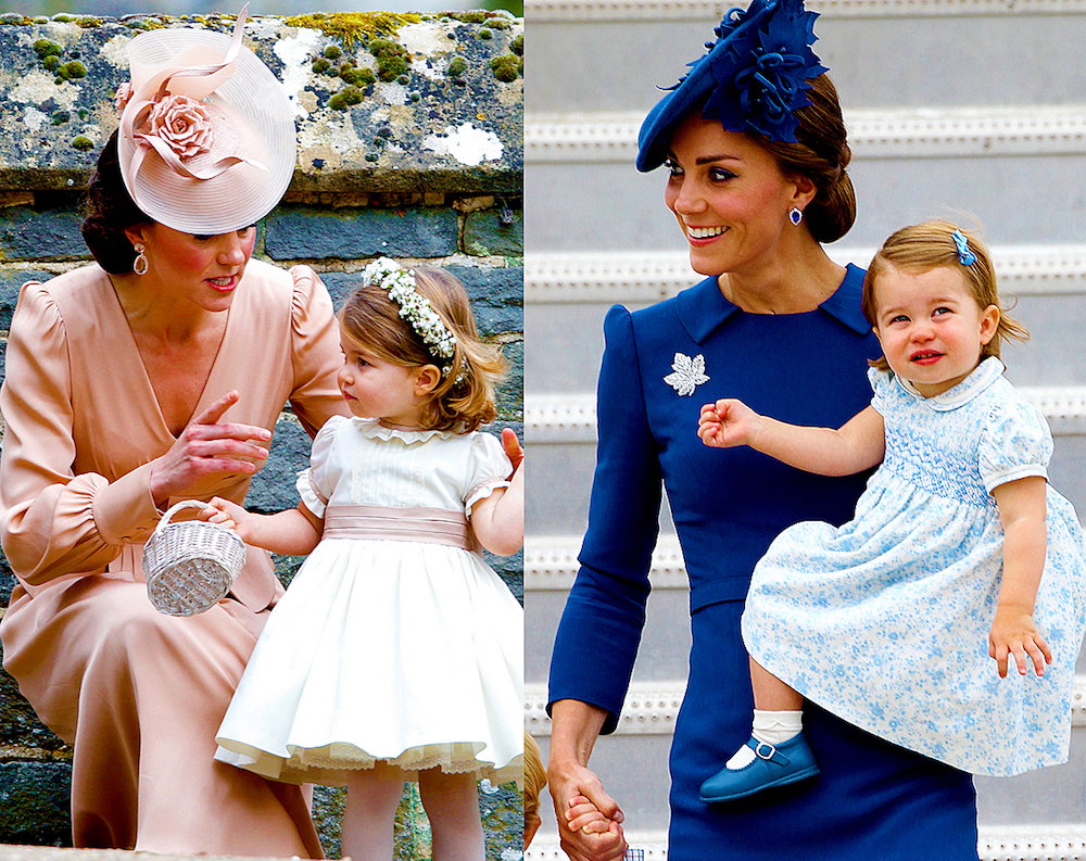 Księżna Kate i księżniczka Charlotte noszą ubrania w tych samych kolorach