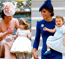 Księżna Kate i księżniczka Charlotte noszą ubrania w tych samych kolorach