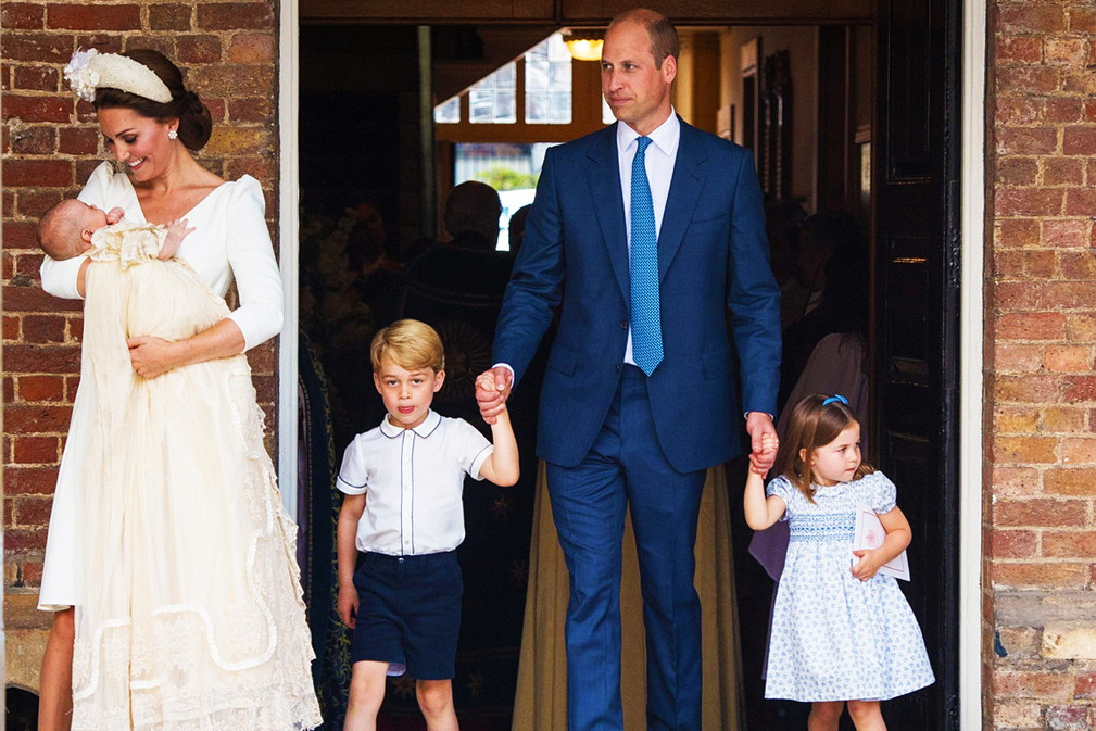Księżna Kate, książę William, książę George, książę Louis, księżniczka Charlotte