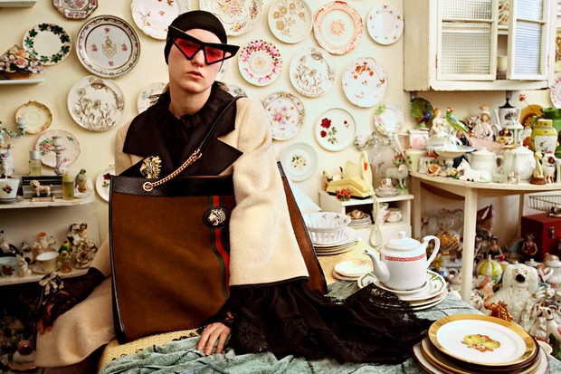 La campagne Automne Hiver de Gucci our differents collectionneurs posent avec leurs collections