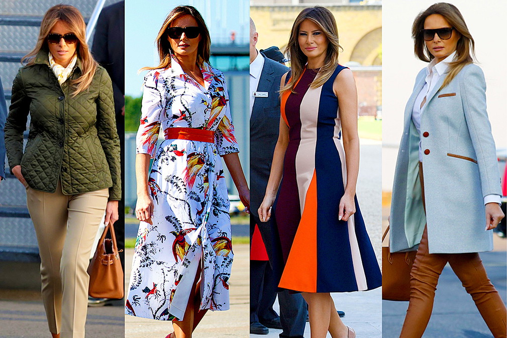 Melania Trump w podróży, stylizacje 2018