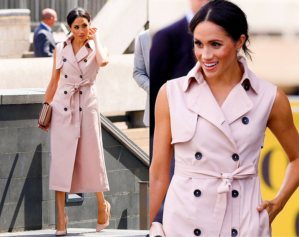 Stylizacje Księżna Meghan na otwarciu wystawy o Nelsonie Mandeli
