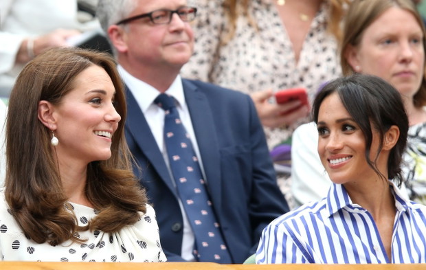 Ksi??ne Catherine i Meghan na Wimbledonie 2018