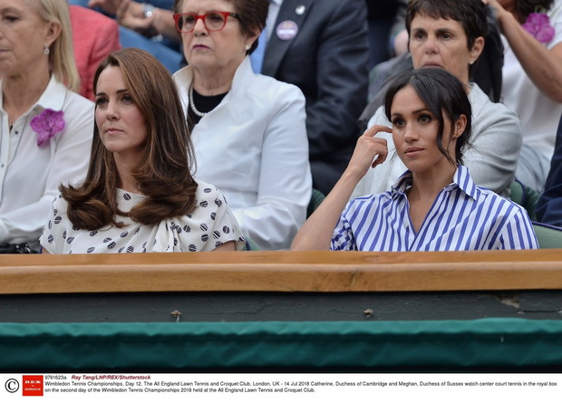 Ksi??ne Catherine i Meghan na Wimbledonie 2018