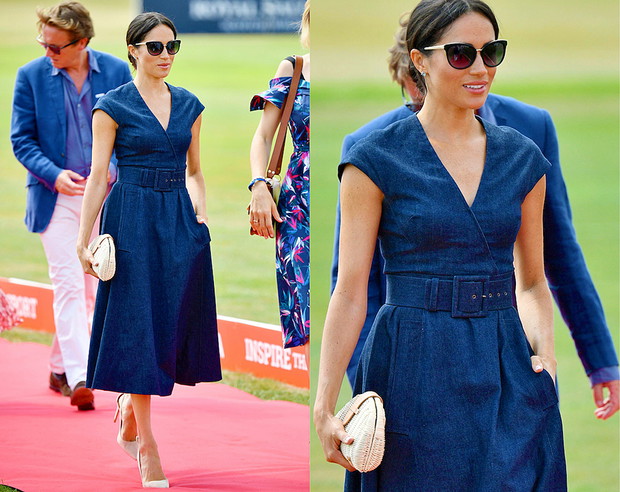 Księżna Meghan w dżinsowej sukni na turnieju polo