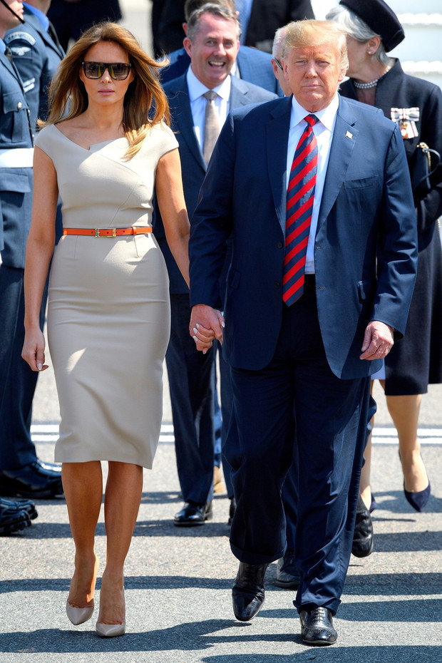 President Donald J. Trump And The First Lady Arrive In The UK
