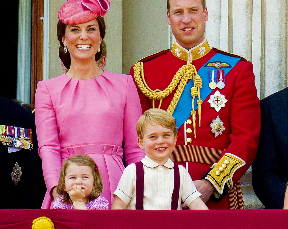 Księżna Kate, książę William, książę George, księżniczka Charlotte