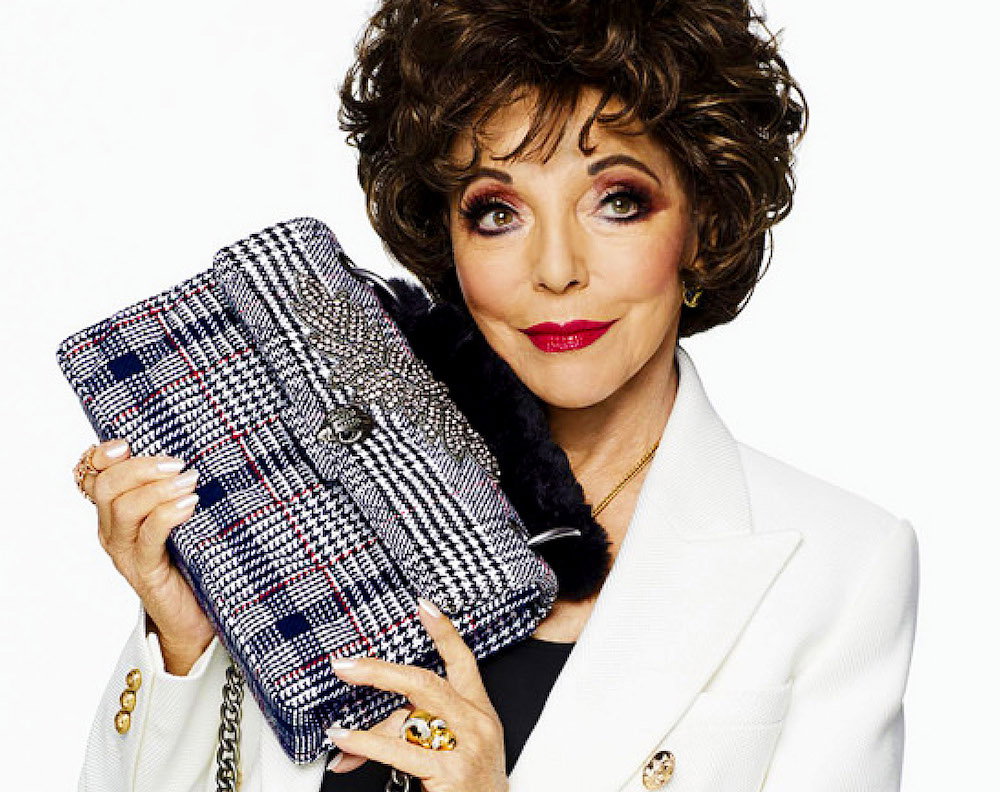 Joan Collins w reklamie marki Kurt Geiger