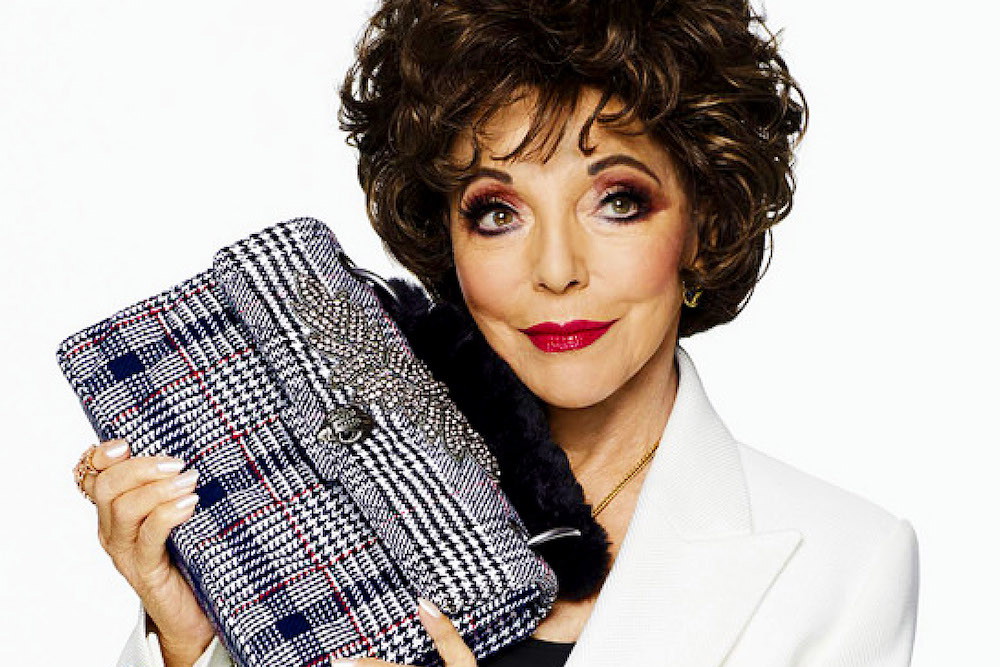 Joan Collins w reklamie marki Kurt Geiger