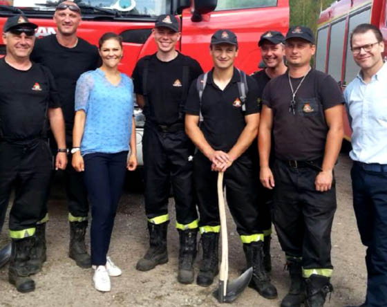 Szwedzka księżniczka Wiktoria odwiedziła polskich strażaków