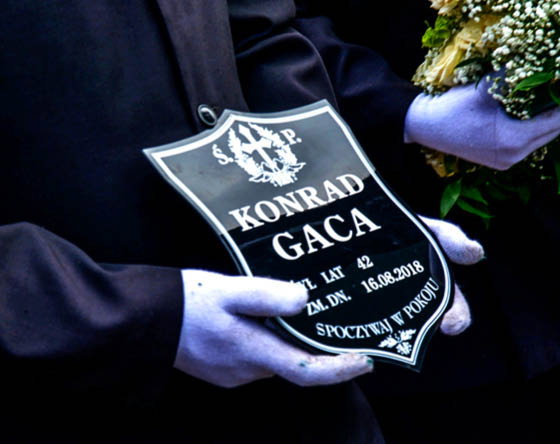 Konrad Gaca, pogrzeb