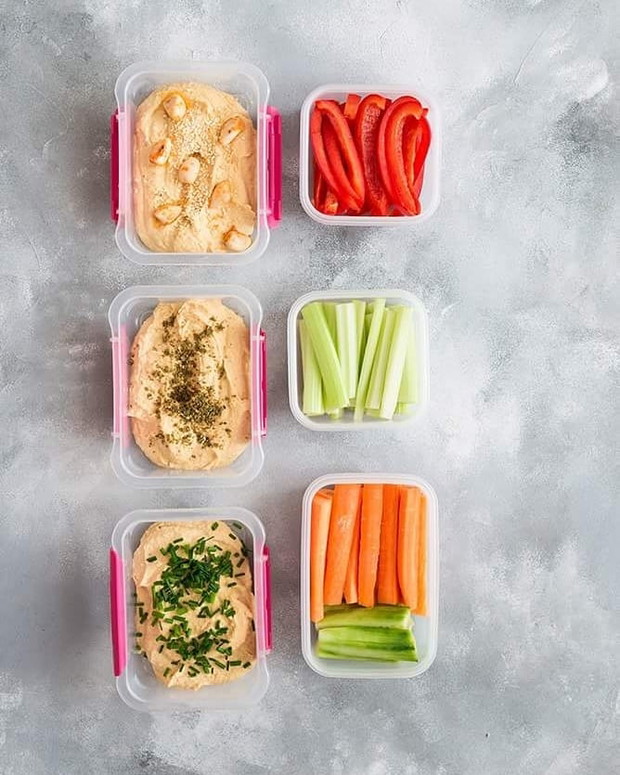 Hummus z warzywami