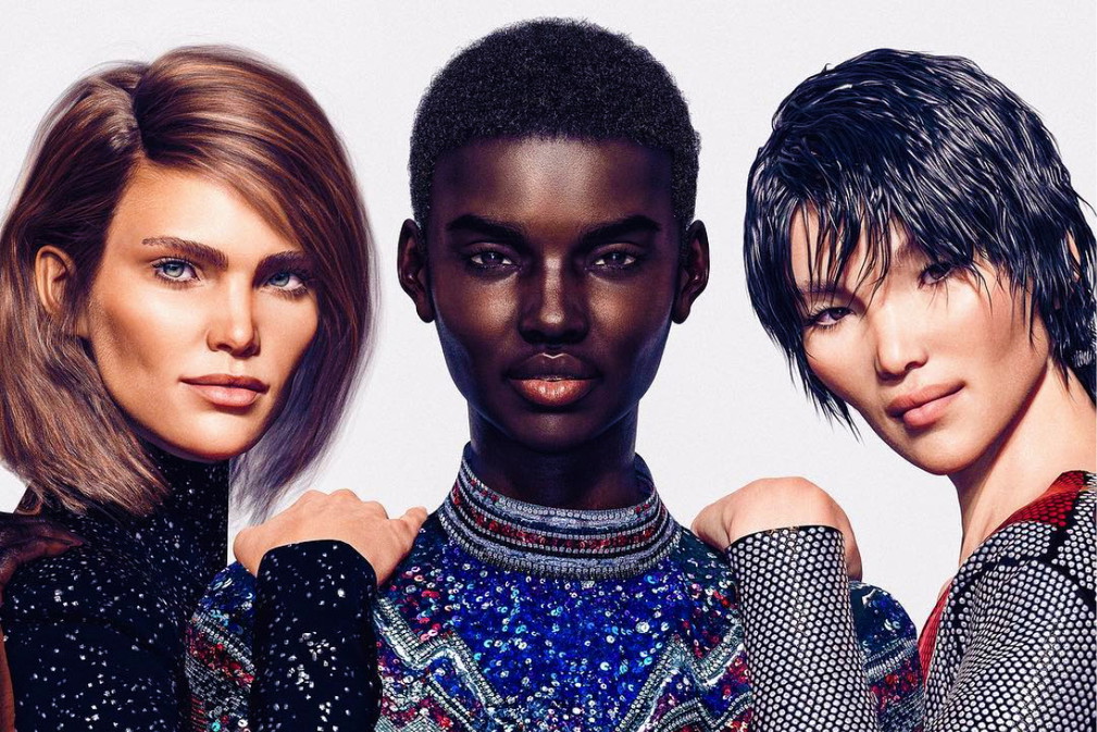 kampania Balmain z cyfrowymi modelkami