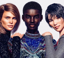 kampania Balmain z cyfrowymi modelkami