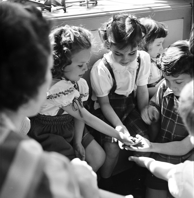 'A Young Girl's First Day Of School'