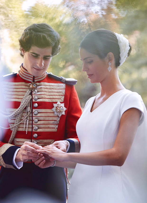 08-10-2018 Alba Duke of Huescar, Fernando Fitz-James Stuart y Solis and his fiancee Sofia Palazuelo got married at Palacio de Liria palace in Madrid, Spain, 06 October 2018 (issued on 08 October 2018).
The Duke of Huescar is the oldest son of current Du