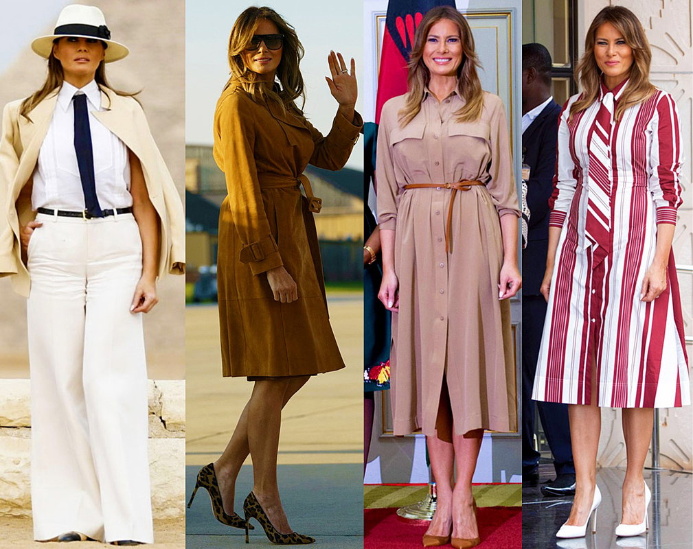 Melania Trump, stylizacje podczas wizyty w Afryce 2018