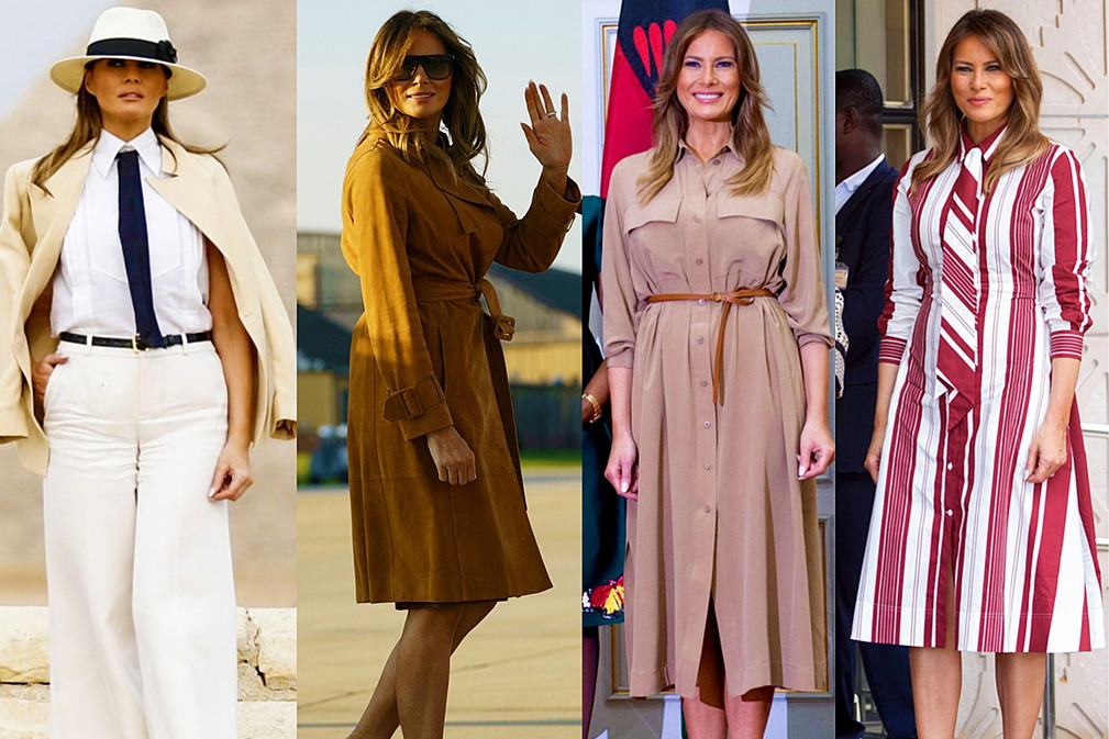Melania Trump, stylizacje podczas wizyty w Afryce 2018