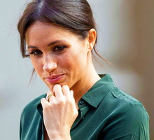 Meghan w ciąży. Meghan w zielonej sukience