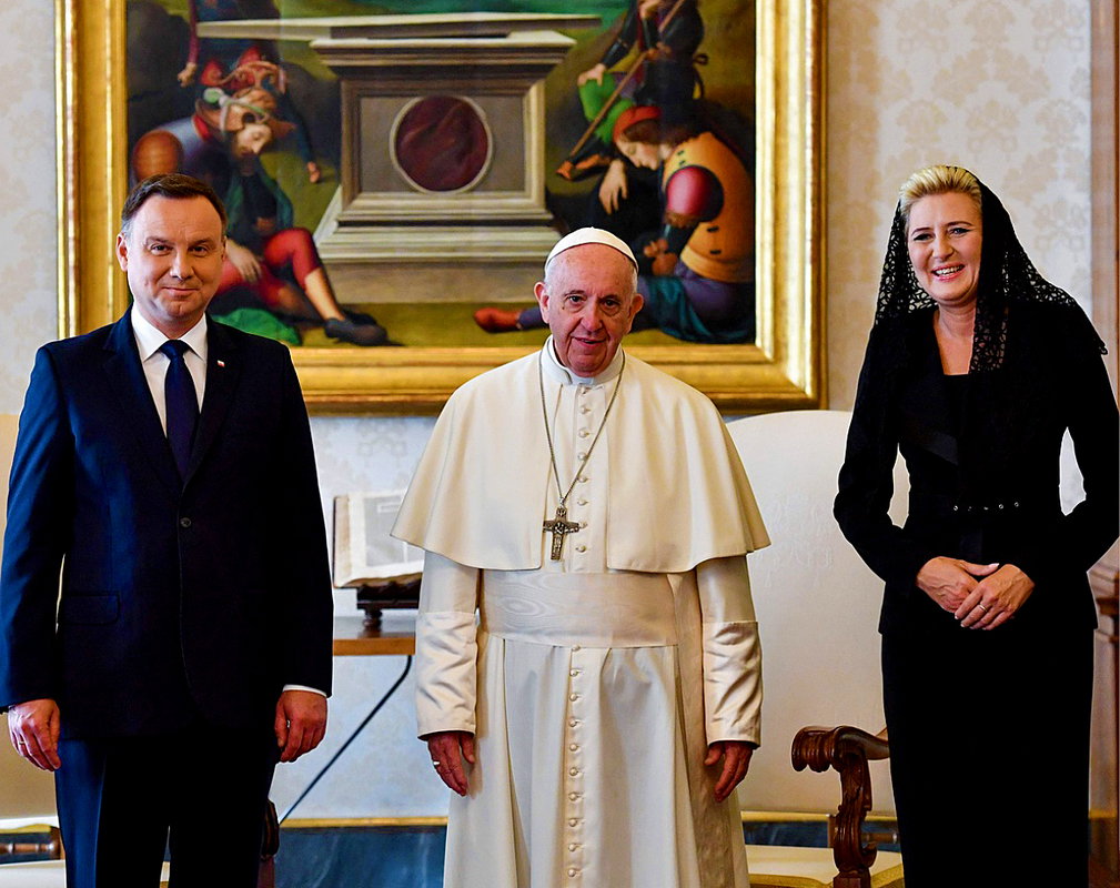 Andrzej Duda, Agata Duda, papież Franciszek