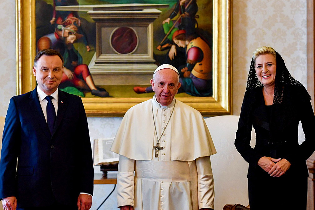 Andrzej Duda, Agata Duda, papież Franciszek