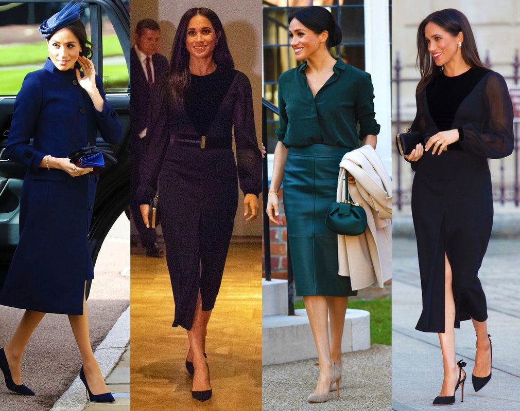 Ciemne kreacje Meghan styl
