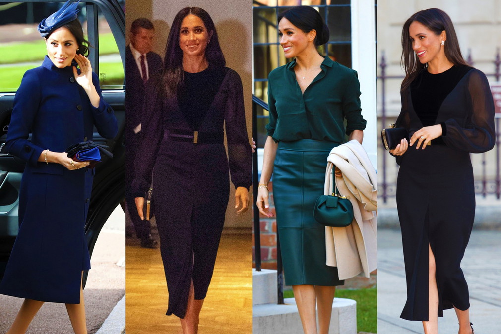 Ciemne kreacje Meghan styl