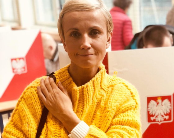 Gwiazdy głosują w wyborach: Katarzyna Zielińska