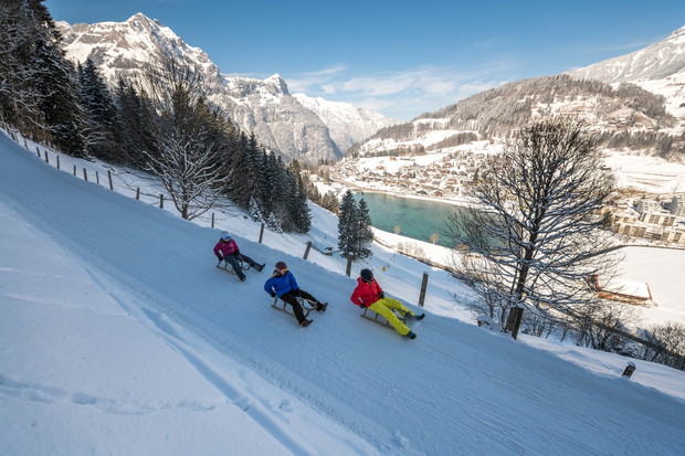 Schlitteln, tobogganing, Gerschnialp,