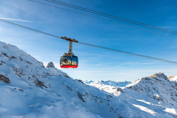 TITLIS Rotair, revolving cable car, drehbare Luftseilbahn