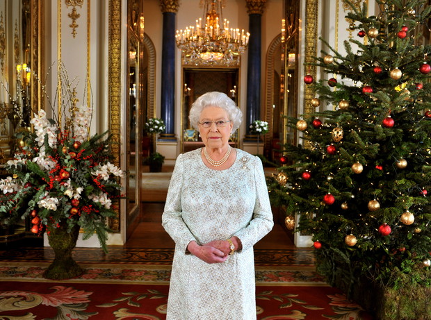 Queen Elizabeth II's 2012 Christmas Broadcast At Buckingham Palace