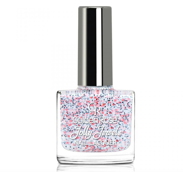 Lakier do paznokci z brokatem Jolly Jewels Nail Lacquer Golden Rose