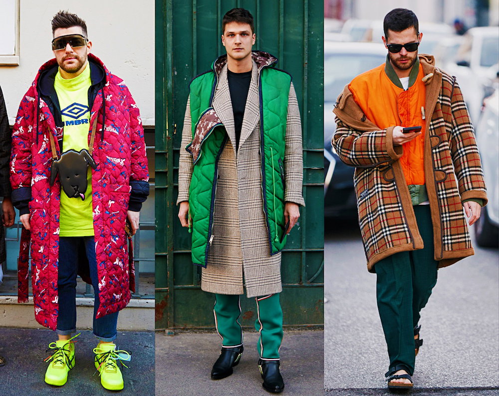 Street Style męskie pokazy na jesień 2019 Mediolan
