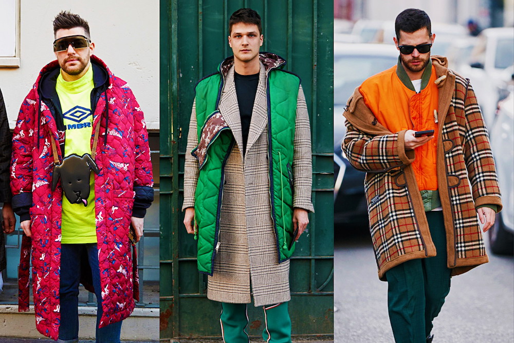 Street Style męskie pokazy na jesień 2019 Mediolan