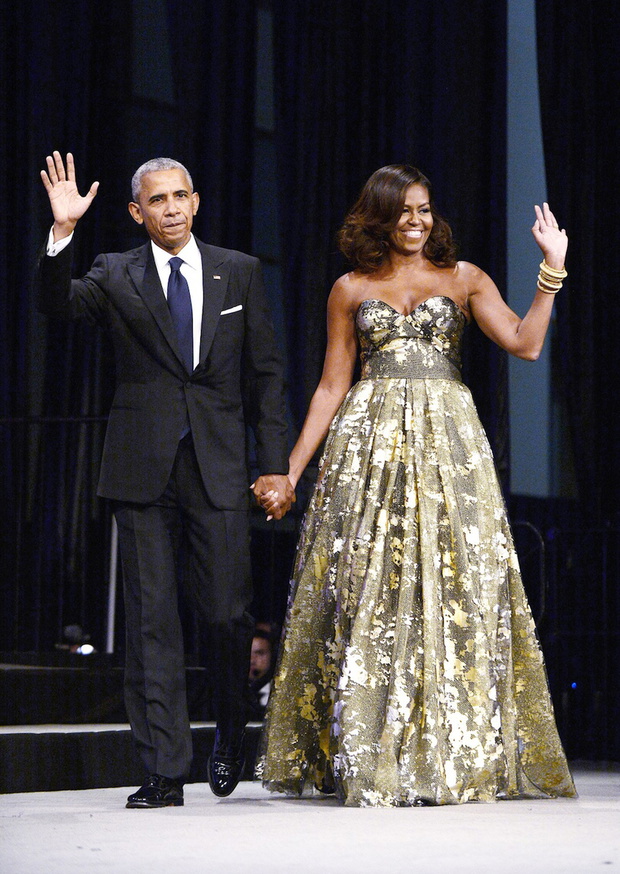 Obamowie i Hillary Clinton na gali Congressional Black Caucus
