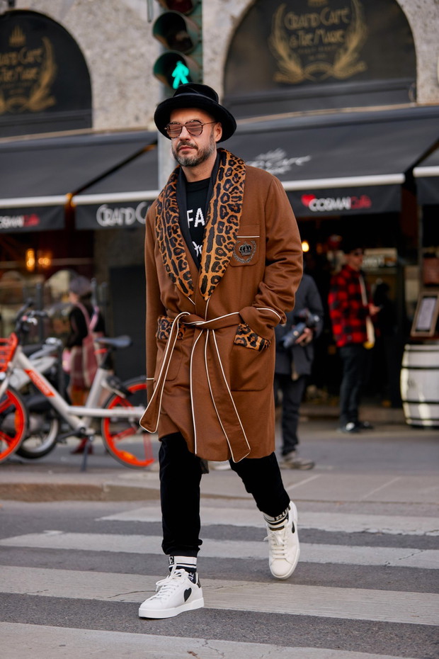 Street fashion na Tygodniu Mody m?skiej w Mediolanie - zima 2019/2020