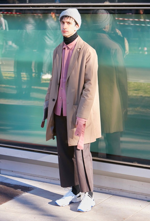 Street fashion na Tygodniu Mody m?skiej w Mediolanie - zima 2019/2020