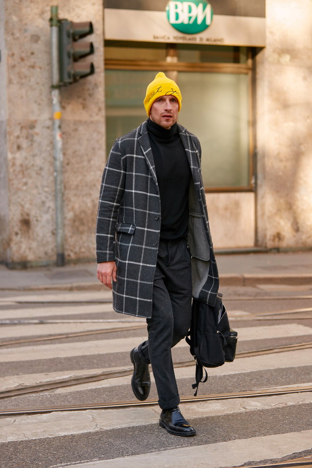Street fashion na Tygodniu Mody m?skiej w Mediolanie - zima 2019/2020
