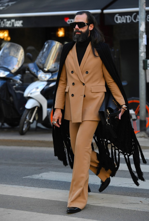 Street fashion na Tygodniu Mody m?skiej w Mediolanie - zima 2019/2020