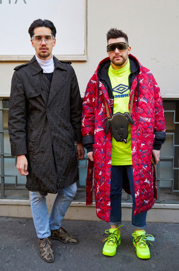 Street fashion na Tygodniu Mody m?skiej w Mediolanie - zima 2019/2020