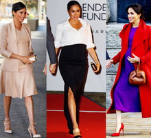 ciążowe stylizacje, księżna Meghan