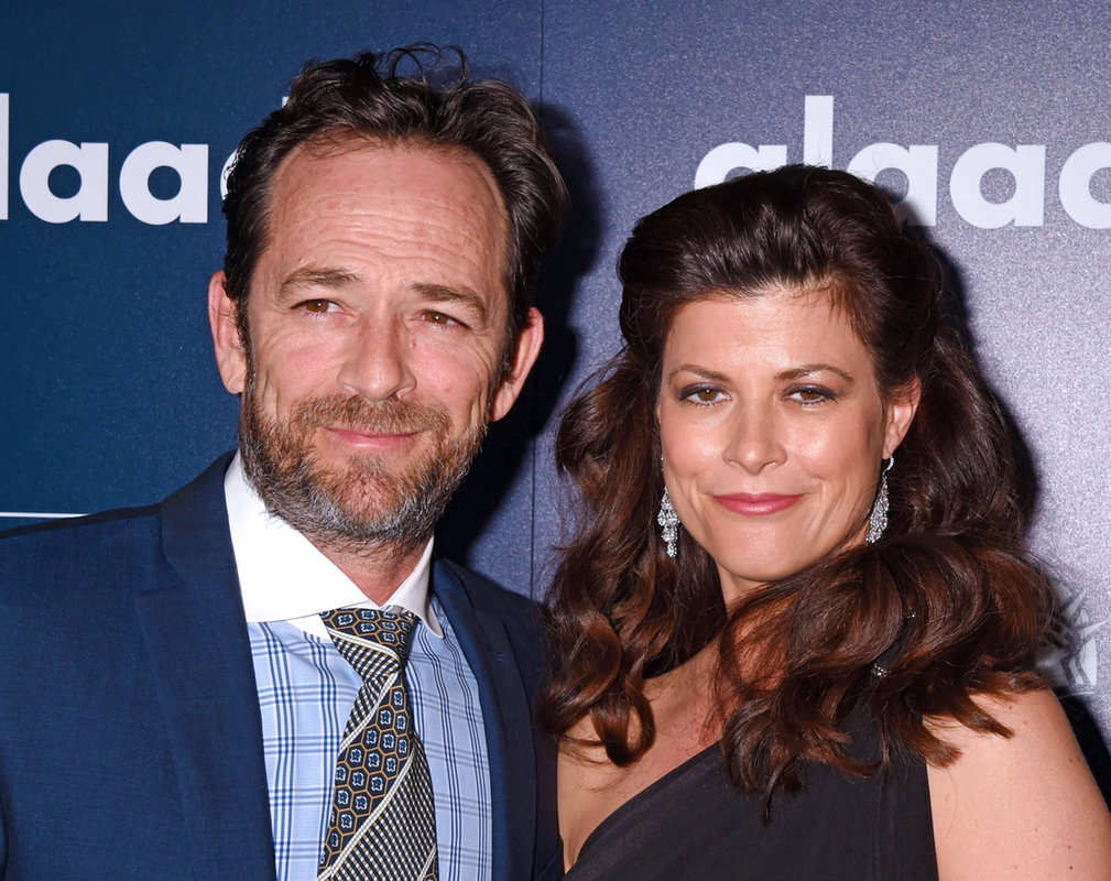 Luke Perry z narzeczoną Wendy Madison Bauer w Los Angeles, 1 kwietnia 2017 roku