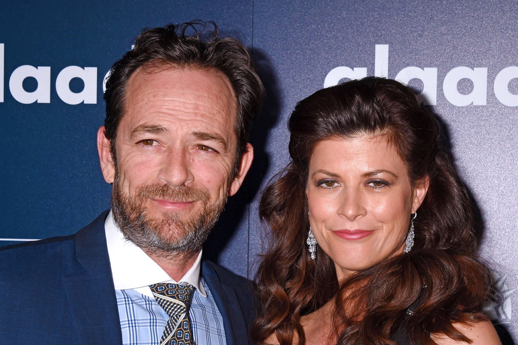Luke Perry z narzeczoną Wendy Madison Bauer w Los Angeles, 1 kwietnia 2017 roku