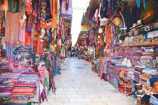 Souq in the Old part of Jerusalem, Israel.