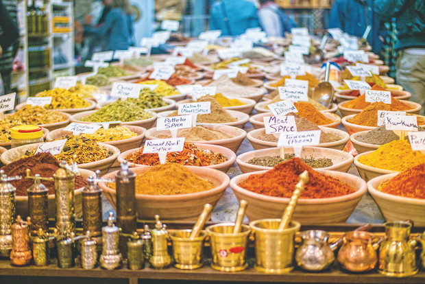 Spices at the market.