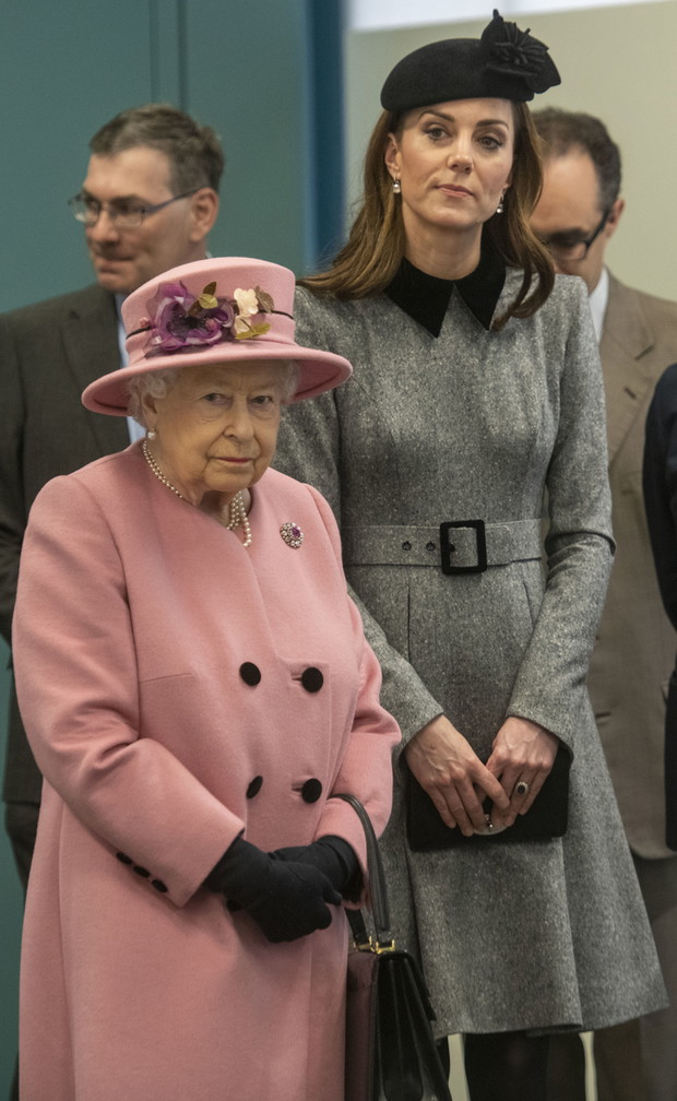 Queen Elizabeth II And The Duchess Of Cambridge Visit King's College London