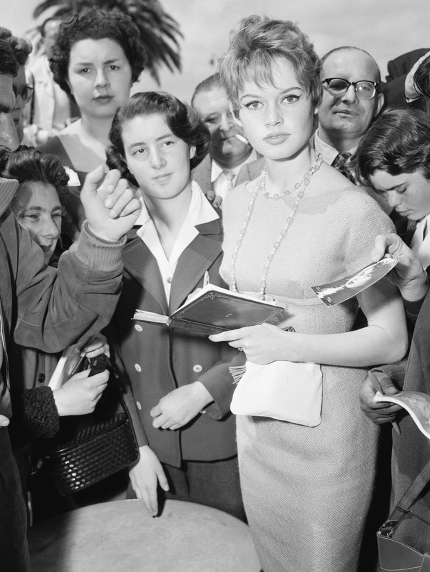 Brigitte Bardot Signs Autographs with Fans