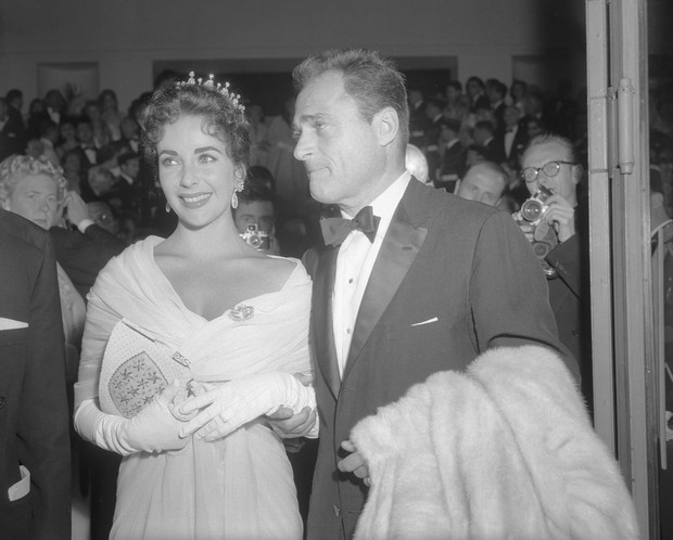 Elizabeth Taylor and Husband Mike Todd in Cannes